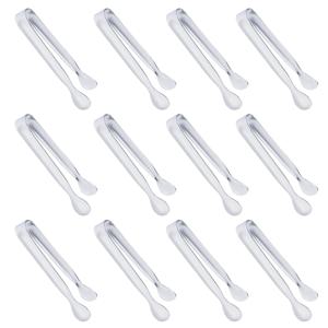 TEMU 미니 서빙 집게 2/4/12개, 4.3인치 스테인리스 스틸 소형 설탕 큐브 집게, 집게, 실버 미니 아이스 집게, 티 파티 커피 바 디저트용 주방 집게, 음식용 작은 집게,미니 통,미니 음식 서빙용 집게,소형 주방 집게,소형 주방 집게