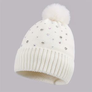 TEMU 별이 빛나는 니트 비니 폼폼 장식 - 여성 및 남성용 두꺼운 겨울 모자, 신축성 있는 가벼운 디자인, 부드러운 플리스 안감, 줄무늬 패턴, 4가지 색상(회색/흰색/분홍색/검정색) - 새해 및 가족 모임을 위한 축제 액세서리 | 트렌디한 니트웨어 | 플리스 안감의 따뜻함