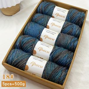 TEMU 5pcs 알파카 블렌드 양모 - 500g, 다색 그라데이션, 셀프 스트라이핑, 오므레 양모, 니트 & 크로셋용 - 스웨터, 스카프, 모자, 가디건, 장갑, 바지 및 무릎 패드에 이상적 - 가을과 겨울을 위한 완벽한 선물, 겨울 공예 용품|그라데이션 양모|부드러운 텍스처|스카프|뜨개실