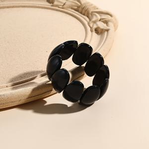 TEMU 여성 패션 브레이슬릿 캔디 컬러 시리즈 기하학적 불규칙한 디자인 브레이슬릿 탄성 스트레치 컬러풀한 넓은 브레이슬릿 여성 학생 소녀 일상 매칭 파티 모임 반찬 여행 의류