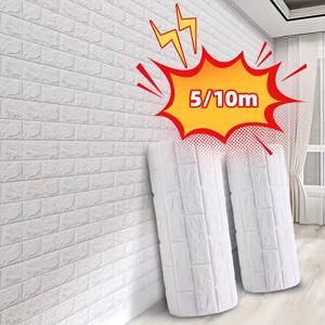 TEMU 치어 대형 자가 접착 XPe 폼 벽돌 스티커 - 방수, 쉬운 설치 필 & 스틱 비닐, 리얼리스틱 3D 벽돌 텍스처 홈, 주방, 크리스마스, 할로윈, 이스터, 하누카, 추수감사절 장식용