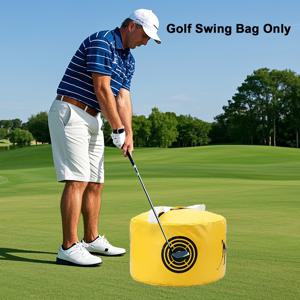 TEMU 타겟 디자인 골프 스윙 연습 가방 - 실내외 사용 가능한 스윙 정확도 및 파워 훈련용 장비, 내구성 있는 휴대용 골프 용품 (레드/옐로우/블랙) | 다목적 골프 백, 타겟 트레이닝 디자인|골프용품