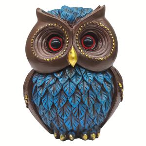 TEMU 거실, 식당, 책상 및 컴퓨터 테이블 데스크탑 장식용 미국 스타일 레진 올빼미 조각품 홈 장식 1개