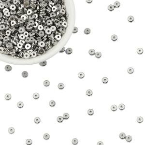 TEMU 4-6mm 100개 스테인리스 스틸 색상 스페이서 비즈, 구멍 포함, 변색 없는 내구성 팔찌 분리기, 목걸이 액세서리용, 팔찌 만들기용 구슬,주얼리 제작용품, 비즈,공예용 구슬,팔찌 만들기 용품,보석 만들기용 구슬, 공예 비즈 용품, 주얼리 부품,녹 방지 스페이서,고품질 비즈,비딩 용품,주얼리 제작자,비즈워크 애호가