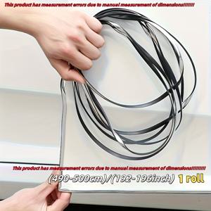 TEMU 5.미터(16.4피트) 자동차 도어 엣지 프로텍터 - 헤비듀티 광택 충돌 방지 및 스크래치 방지 스트립, 보이지 않는 도어 실 가드, 쉬운 적용/제거, 자동차, SUV, 트럭에 정밀 맞춤 - 스크래치 방지 도어 보호, 충격 저항, 매끄러운 바디 통합, 모든 차량 모델에 적합, 내구성 강화 및 세련된 외관을 위한 전기도금 마감, 자동차 도어 프로텍터