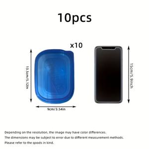 TEMU 재사용 가능한 블루 식품 보관 용기 10개 팩 (뚜껑 포함) - 쌓을 수 있는 BPA 프리 플라스틱 도시락 상자, 주방 정리용 - 곡물, 고기, 과일, 채소에 적합 - 식기세척기 및 전자레인지 사용 가능