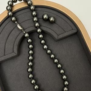 TEMU 일상 캐주얼 착용을 위한 인조 진주 목걸이와 귀걸이 세트|은목걸이