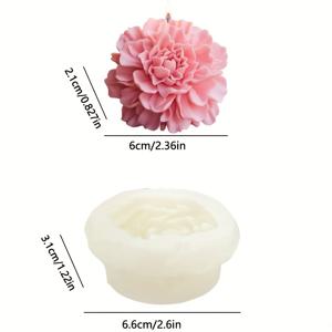 TEMU 1pc 실리콘 3D 하이비스커스 꽃 촛불 모양 - DIY 손수 만든 비누 및 아로마 테라피 왁스 모양, 평평한 바닥 디자인, 비정상적인 모양, 독특한 촛불, 에센셜 오일 및 장식품을 만드는 데 이상적, 촛불 제조 용품