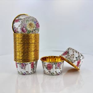 TEMU 49개 세트 로맨틱 로즈 디자인 케이크 컵 (뚜껑 포함/미포함) – 빈티지 플로럴 베이킹 라이너, 파티, 웨딩, 디저트 테이블 장식, 생일, 피크닉, 연회용