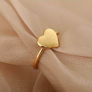 TEMU 여성을 위한 우아하고 섹시한 조절 가능한 금색 하트 반지 - 완벽한 데이 선물, 커플의 보석, 스테인리스 스틸, 사랑의 상징, 로맨틱한 선물, 사랑의 상징|우아한 반지| 디자인