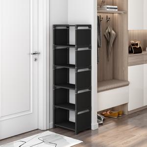 TEMU 조절 가능한 4/6/8단 금속 신발장 - 도구 없이 설치 가능한 휴대용 현관 수납 선반, 기숙사 및 가정용, 다층 스니커즈 & 신발 보관 솔루션, 심플한 화이트/블랙 디자인 | 내구성 있는 신발 정리함|거실장|신발정리대