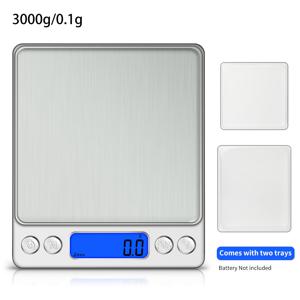 TEMU 1개 고정밀 스테인리스 스틸 디지털 주방 저울, 다중 단위 변환 기능 및 베이킹용 카운팅 기능 포함 - 배터리 작동(AAA), 배터리 미포함, 베이킹 필수품, 세련된 마감, 컴팩트 디자인, 내구성 있는 구조, 쉬운 읽기 디스플레이
