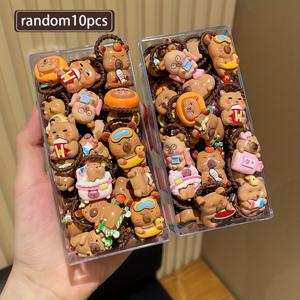 TEMU 10/20/30pcs 레몬 러브 귀여운 카피바라 헤어 타이 - 모든 사람, 남성, 일상 사용 및 캐주얼 행사용으로 적합한 고탄성 비 마찰성 고무 밴드, 다양한 색상 및 패턴, 귀여운 헤어 액세서리, 재미있는 디자인, 청소년에게 적합한 내구성 있는 헤어 밴드