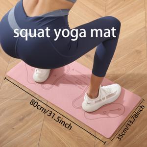 TEMU 1개 0.6cm/0.24인치 두께 미끄럼 방지 스쿼트 패드, 요가 및 풀업, 힙 체인용 - 홈짐 운동 매트 (스쿼트, 런지, 덤벨 운동) | 솔리드 그레이/핑크/퍼플, 피트니스 스쿼트 패드 | 기능성 피트니스 장비 | 미끄럼 방지 표면, 스쿼트 가이드 라인이 있는 요가 매트, 허벅이 슬리밍|덤벨|아령