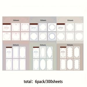 TEMU 6pcs 빈티지 가든 시리즈 노트북 - 세인 강변, 이중 크기, 장식용 종이, 일기장, DIY 라벨, 파티 선물 및 더 많은 것 - 플래너, 스크랩북 및 다중 설정에 적합