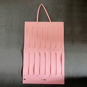 TEMU 핑크 펠드 헤드밴드 & 보석 정리함 - 벽걸이 스토리지 가방, 머리 액세서리, 클립 및 패션 선언품을 위한 여러 구획, 걸이형 보석 정리함