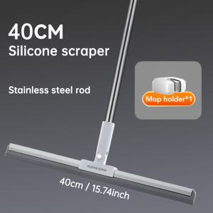 TEMU JOYBOS 스테인리스 스틸 & 실리콘 멀티서피스 스퀴지 - 바닥, 벽, 유리, 타일, 창문용 매직 브룸 - 물과 먼지 및 애완동물 털 제거 용이 - 욕실, 주방, 거실 청소 도구, 인체공학적 손잡이, 내구성 있는 구조