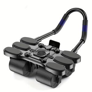 TEMU 사륜 6엘보 통합 지지 복근 롤러 - 자동 반동 코어 휠, 홈 트레이닝용 업그레이드된 사륜 피트니스 장비