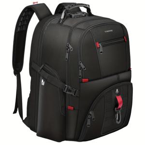 TEMU 휴가 안티 도난 여행 백팩, 에어태그 파우치 및 RFID 차단, USB 충전 포트 탑재, 보온 포켓, 대형 노트북 백팩, 남성용 북백 17인치 노트북 수납, 남성 선물, 완벽한 크리스마스 선물