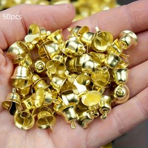 TEMU 50개 미니 골든 벨 참 - 0.31