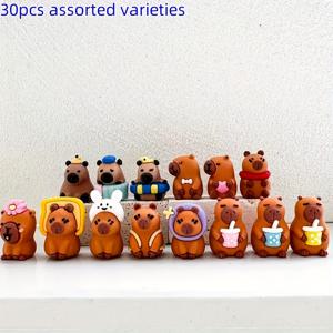 TEMU 30개/15개 귀여운 동물 실리콘 비즈 - 열쇠고리, 폰 참, 홈 데코, 차량 액세서리 및 선물 만들기용 DIY 공예 비즈 (보우, 꽃, 컵) 다양한 디자인 포함, 매끄러운 질감