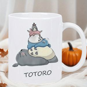TEMU 애잔한 토토로 세라믹 컵 - 재미있는 스타일, 애니메이션 팬들을 위한 이상적인 선물