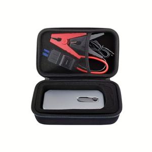 TEMU 헤비듀티 자동차 점프 스타터 오거나이저 케이스 (쇼크프루프 보관함 포함) - 휴대용 점프 스타터, 비상 파워 뱅크, 케이블 호환 가능 - SUV, 트럭, 오토바이용 컴팩트 차량 보관 상자 - 쇼크 방지 보호, 정리 구획 - 운전자 및 기계공을 위한 이상적인 제품, 도로 옆 지원, 세련된 디자인, 내구성 있는 구조, 튼튼한 케이블 관리