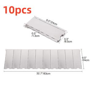 TEMU 8개/10개/12개 접이식 알루미늄 야외 스토브 , 캠핑 하이킹 피크닉 BBQ 필수품, 알루미늄 재질 보호막, 야외 필수품, 캠핑 필수품, 피크닉 필수품, 접이식 디자인, 경량 보호막, 내구성 좋은 보호막