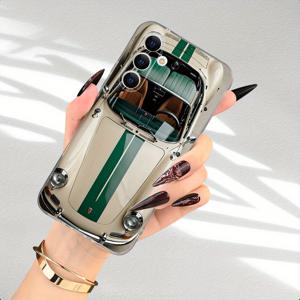 TEMU 빈티지 스포츠카 테마 UV 페인팅 투명 휴대폰 케이스: 편안한 감촉 & 세련된 디자인 - 삼성 갤럭시 S25/24/23/22/21/20 울트라 플러스 FE/A14/23/25/32/34/52/53/54/55 호환, 남녀공용 - 모든 이에게 이상적인 선물