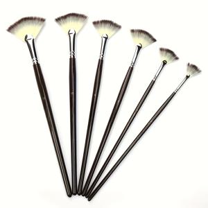 TEMU 프로페셔널 팬 브러쉬 세트 - 6pcs 나일론 브러시 (수채화 & 아크릴 페인팅용) -