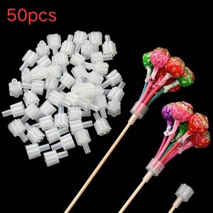 TEMU 50개 플로랄 아레인지 스틱 - 강력한 플라스틱 부케 스테이크, 캔디, 꽃다발, 웨딩, 생일, 파티 장식용 - 화원사 & DIY 공예 - 구름볼, 롤리팝, 라이프세이버 호환 가능 - 센터피스 디스플레이, 튼튼한 구조, 홈 데코 스틱