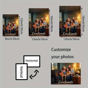 TEMU 나무 프레임이 있는 커스텀 캔버스 아트 - 가족, 형제자매, 부모님과 개인화 - 어린이를 위한 사진 - 거실, 침실, 공부 장식에 적합 - 독특한 휴일 선물