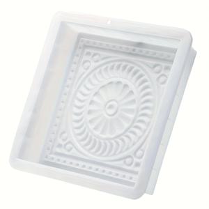 TEMU 장식 콘크리트 정원 조경 모양, 사각형 고전적인 벽돌 패턴 벽 플라스터 클레이 모양, 플라스틱 DIY 재사용 가능한 시멘트 스탬프 도구 | 크기: 26cm/10.24in