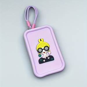 TEMU 스타일리시 실리콘 메이크업 백 - 패셔너블 스트랩이 있는 고용량 휴대용 화장품 정리함, 립스틱, 이어폰 및 동전 수납 가능 - 4가지 색상(카툰, 생동감, 화이트, 블랙) - 완벽한 생일 또는 파티 선물, 귀여운 메이크업 가방, 폰 액세서리, 내구성 있는 구조|핸드폰스트랩|립스틱