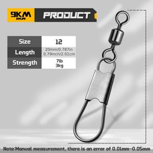 TEMU 50개 9KM DWLIFE 스테인레스 스틸 낚시 스위블 스냅 버렐 스위블 - 빠른 교체 클립이 있는 내구성이 뛰어난 블랙 스위블, 낚시 경험을 향상시키는 낚시 액세서리, 빠른 교체 클립, 세련된 금속 피니시, 신뢰할 수 있는 구조