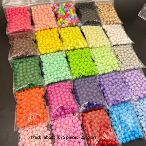 TEMU 1075개 6mm 아크릴 크리스마스 비즈 - DIY 주얼리 만들기, 팔찌, 목걸이, 귀걸이 & 키체인용 25가지 생생한 단색 - 축제 공예 재료 및 휴일 장식 선물, 크리스마스 매력, 광택 비드 마감, 부드러운 질감, 수제 선물, 내구성 있는 소재, 기념품 제작