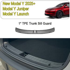 TEMU For Tesla Model Y Juniper 2025 및 런치 후면 범퍼용 USVOTOV 트렁크 실 보호기 - 내구성 있는 TPE 화물 임계선 스트립 커버 매트, 긁힘 방지, 쉬운 설치, 대부분의 차량에 적합, 차량 내부 액세서리, 세련된 차량 액세서리, 긁힘 방지 소재