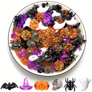 TEMU 43개 창의적인 호박 거미 박쥐 장식 - 컬러풀 아크릴 호박 홈 조각상 선물, 어린이를 위한 완벽한 파티 선물 및 성인용, 생일 선물, 교실 보상, 학교 용품, 할로윈, 수확 축제, 추수감사절, 가을 파티 장식, 크리스마스, 할로윈 장식, 가을 홈 데코 수집품