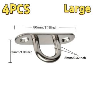 TEMU 4개 세트 헤비듀티 스테인리스 스틸 U자형 고리 – 다양한 용도: 팬 그루브, 선박 리퍼버시스, 천장 장착, 벽걸이 메탈 선반, 목재 케이블 로프용|실링팬|벽걸이선풍기|모래주머니