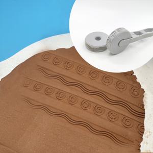 TEMU 클레이 스탬프 롤러 세트 - 도자기용 기하학적 & 이집트 패턴, DIY 클레이 도구, 세라믹 질감 휠, 예술 및 공예 스탬프