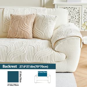 TEMU 1개 플러시 소파 - 미끄럼 방지 펫 프루프 가구 보호대, 부드러운 플러시 표면, 스크래치 방지 거실/침실/사무실용 매트 (모든 소파 타입 호환), 현대적인 홈 데코 블랙/화이트/그레이/베이지, 애완동물 친화적 디자인, 우아한 액세서리, 고급스러운 질감, 미끄럼 방지 백킹