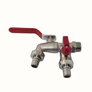 TEMU 304 스테인리스 스틸 단일 구멍 설치가 가능한 듀얼 소켓 정원 호스 , 범용 나사산 멀티 컴포넌트 메탈 야외 탭, 스프링클러 및 워터 건과 호환 가능한 3개의 정원에 적합|물총