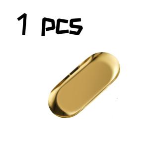 TEMU 1개 고급스러운 골드 스테인리스 스틸 트레이 - 타원형 욕실 & 화장대 정리함, 보석류, 화장품, 화장품 정리용 - 내구성 강한 메탈 트레이, 화장대 및 욕실 카운터용 - 럭셔리 데코 스토리지 솔루션, 화장품 디스플레이, 스타일리시 정리함, 매끄러운 표면, 보석 보관함, 뷰티 애호가, 모던 정리함, 고품질 트레이, 홈 데코레이터, 보석 정리함