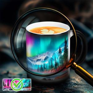 TEMU 오로라 컬러 체인징 컵 - 색상 변화와 오로라 디자인, 데이 세라믹 커피컵, 친구와 가족을 위한 휴일 선물용 11oz 세라믹 머그잔