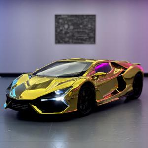 TEMU 1:24 스케일 합금 스포츠카 모델 - 고급 컬렉터용 디스플레이, 광택 골드 마감, 공기역학적 디자인, 오픈 후드 - 홈/오피스 장식, 자동차 애호가를 위한 내구성 있는 구조, 세련된 제작, 고품질 마감