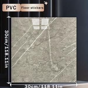 TEMU 25/50개, 모던 인조 대리석 바닥 스티커 자가 접착 두꺼운 내마모성 시멘트 바닥 직적용 가죽 타일 리폼 PVC 가정용 벽지|스티커