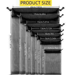 TEMU 50개 블랙 오간자 백, 투명 메쉬 끈끈이 선물 가방, 보석류/캔디 가방, 샤워 파티, 할로윈, 크리스마스, 파티 용품 - 재사용 가능한 메시 포장백, 휴일 선물, 이벤트 장식, 세련된 디자인, 내구성 있는 소재, 정교한 공예, 이벤트 플래너를 위한 완벽한 선택