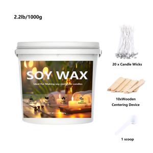 TEMU 500g/1000g 대두 왁스 캔들 만들기용 - 천연 대두 왁스 플레이크, 고품질 플라스틱 재료, 전원 필요 없음, DIY 캔들 제작에 이상적, 캔들 만들기 용품, 캔들 만들기 필수품, 간단한 라벨 디자인, 내구성 있는 컨테이너, 캔들 만들기|DIY