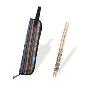 TEMU 1개 IRIN 드럼 스틱 가방 + 1쌍 메이플 드럼스틱 - 대용량 퍼커션 케이스 (2구획 수납), 옥스포드 원단 & 걸이 후크 시스템, 인체공학적 그립 디자인, 연습 및 공연을 위한 초보자와 밴드 멤버에게 이상적인 선물