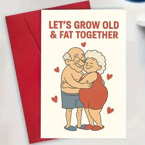 TEMU 커플을 위한 재미있는 기념일 카드 1개 - 